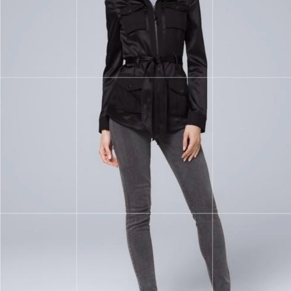 White House Black Market Gray Ribbed Sweater Tank Top Size M - Picture 4 of 9